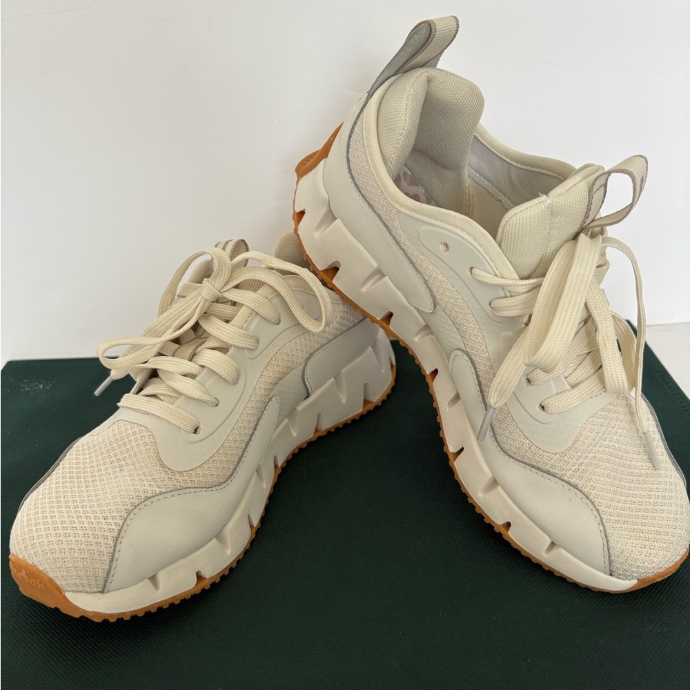 Reebok Cream and Tan Sneakers